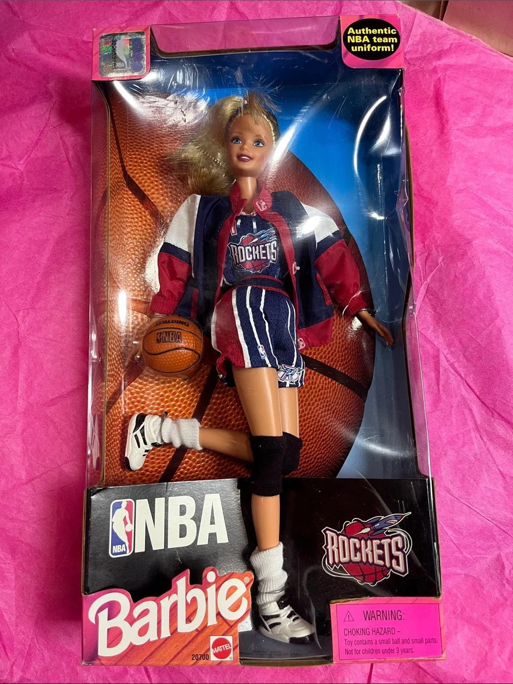 1998 Mattel NBA Barbie Houston Rockets Doll NRFB